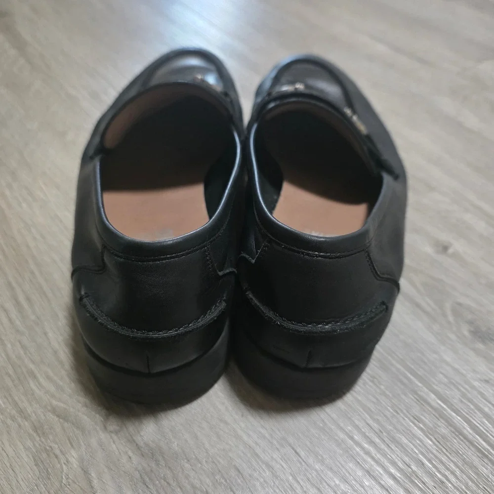 Salvatore Ferragamo Mens 11.5 2E Black Leather Gancini Bit Loafers Made in Italy